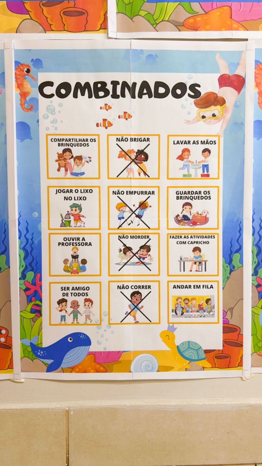 Kit volta às aulas Fundo do mar 2026 - Imagem 13