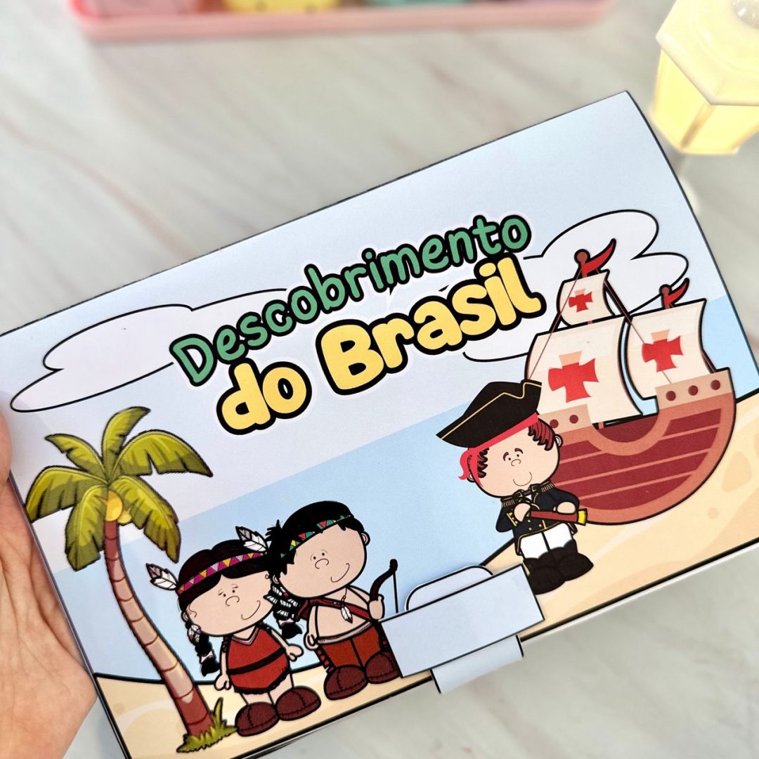 Livro 3D: A história do Descobrimento do Brasil.