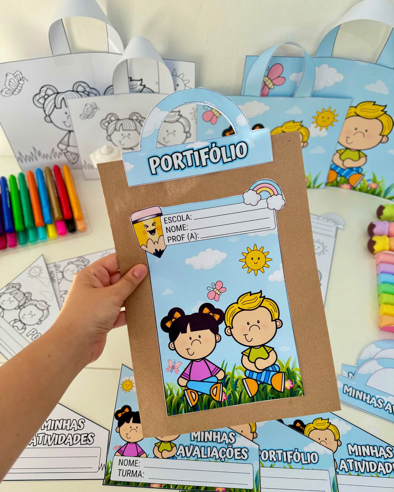 Kit Capas de Atividades tema Jardim. - Imagem 4