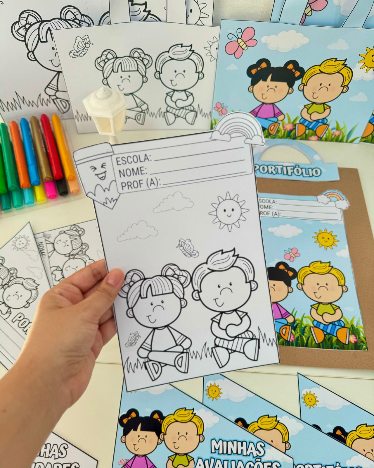 Kit Capas de Atividades tema Jardim. - Imagem 3