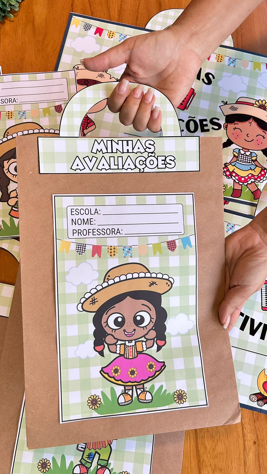 Kit Capas de Atividades tema Festa Junina - Imagem 8