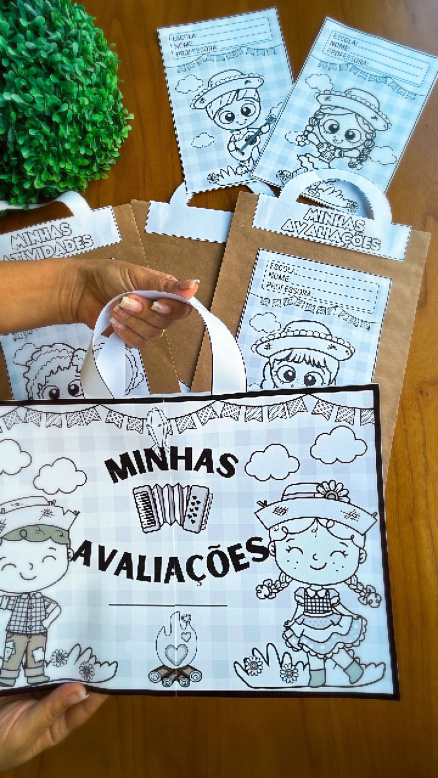 Kit Capas de Atividades tema Festa Junina - Imagem 4