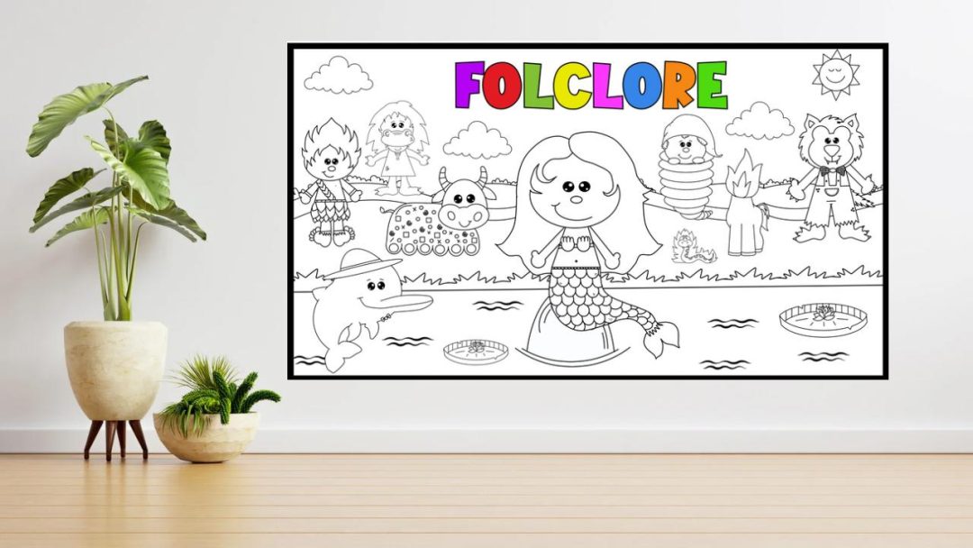 Painel para Colorir - Personagens do Folclore - Imagem 7