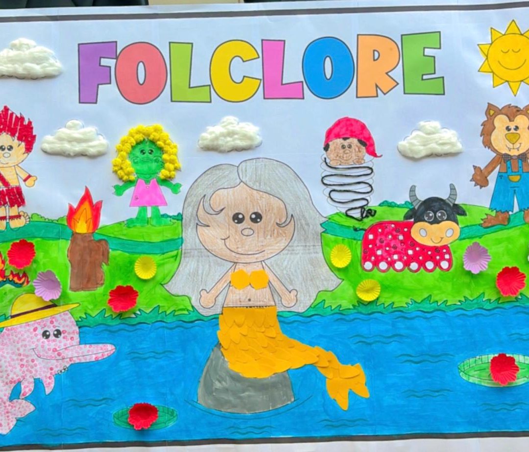 Painel para Colorir - Personagens do Folclore