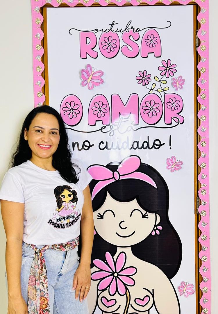 Painel de porta Outubro Rosa