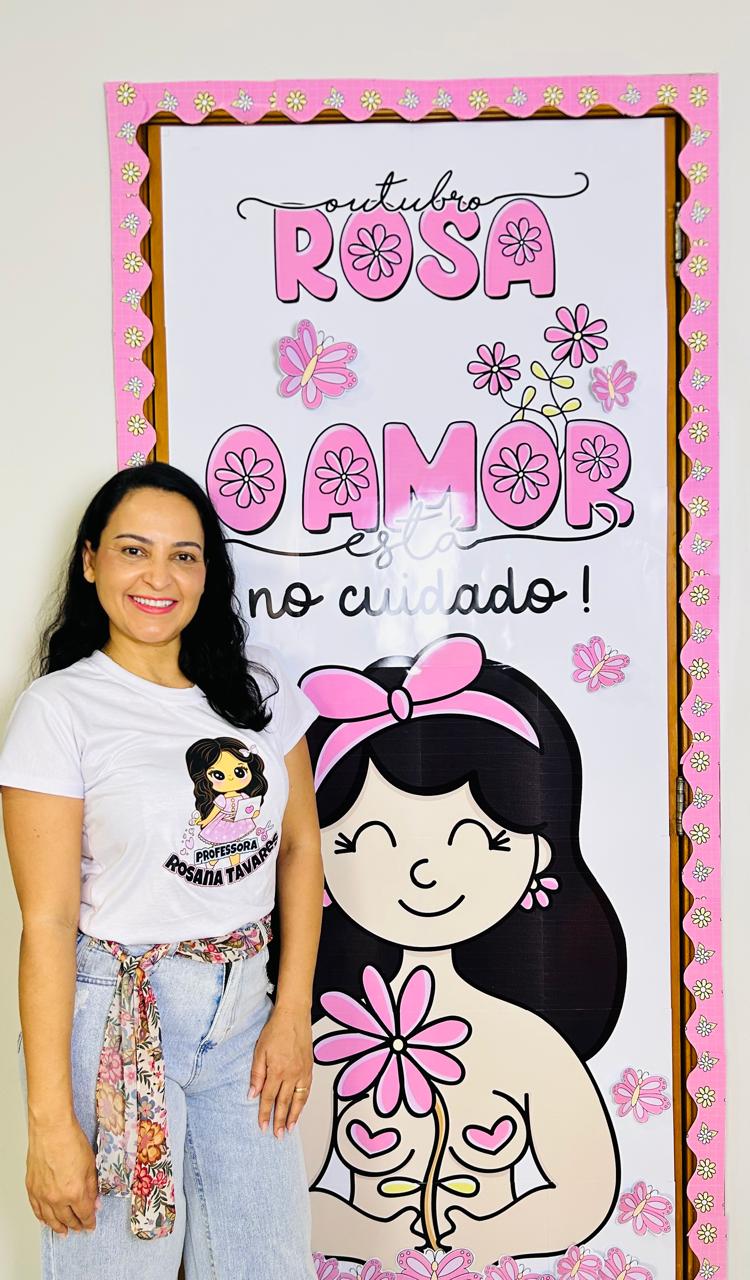 Painel de porta Outubro Rosa