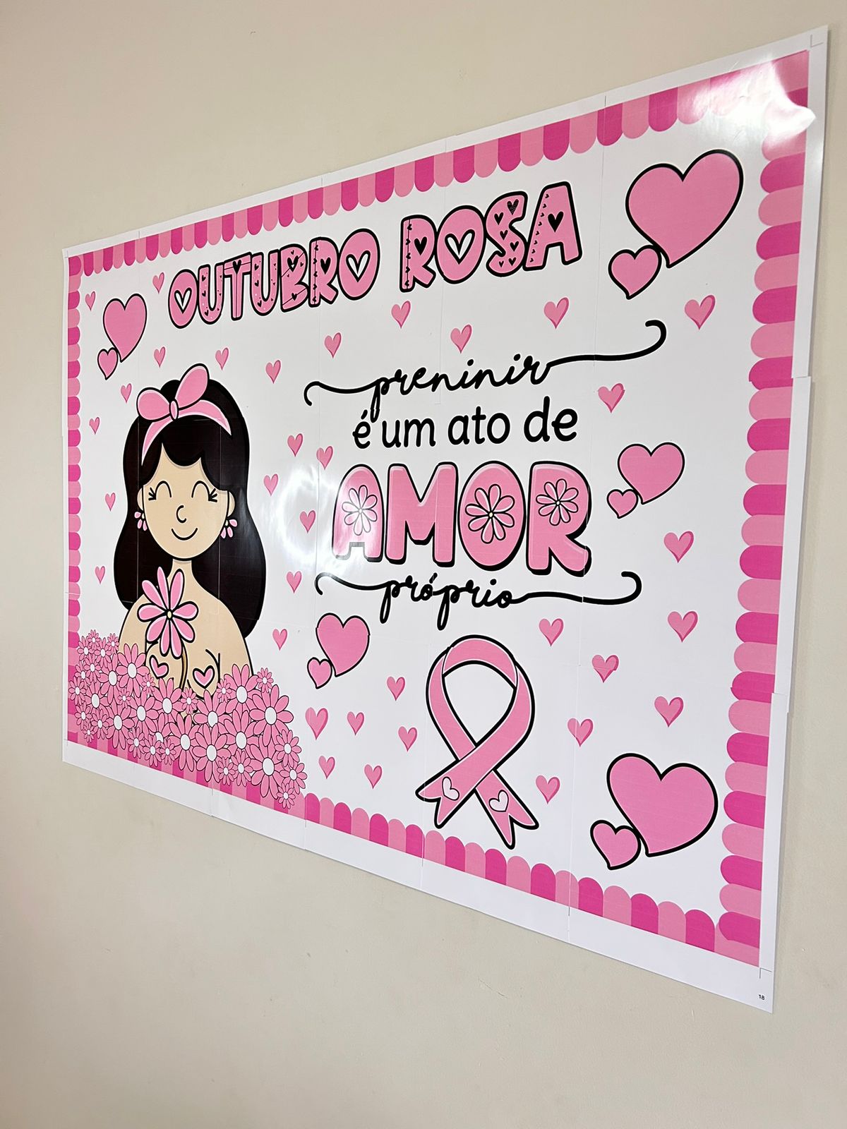 Caixa Outubro Rosa, painel e cartão - Imagem 6