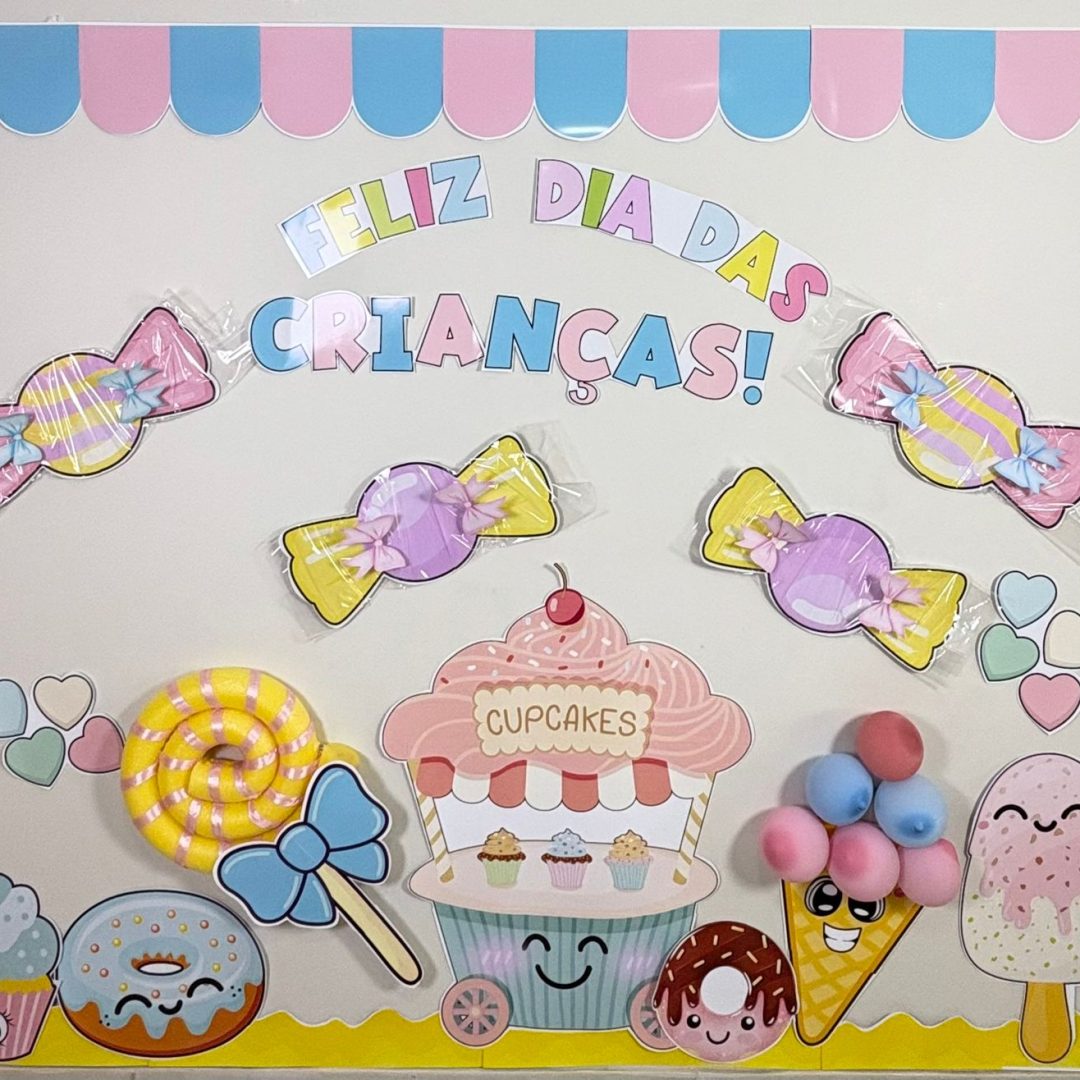 Painel Dia das Crianças Doces Encantados