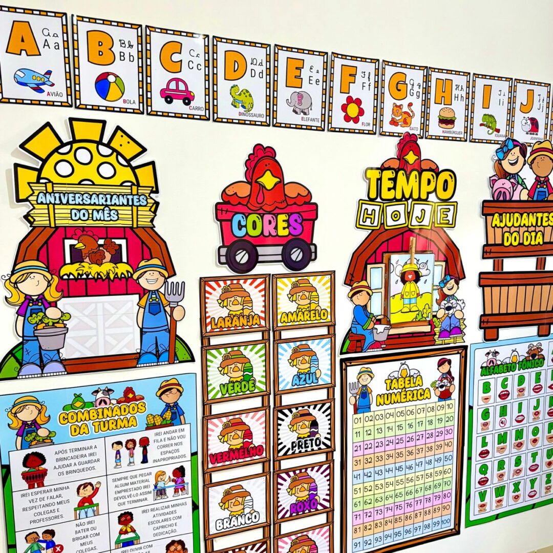 Kit Sala de Aula Tema Fazendinha 2