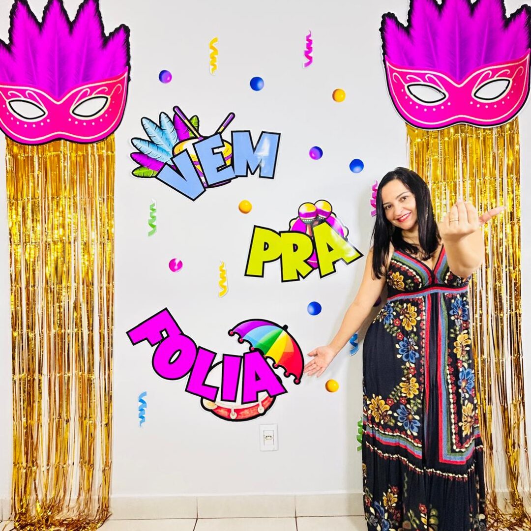 Painel carnaval vem pra folia