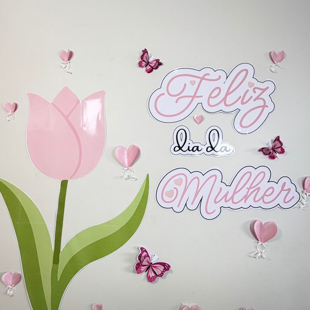 Painel Dia Da Mulher Tulipa
