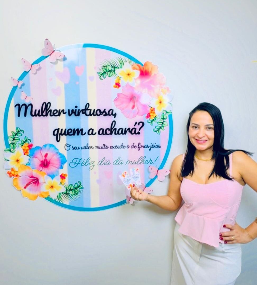 Painel Redondo Floral Dia Da Mulher ⭐⭐⭐⭐⭐