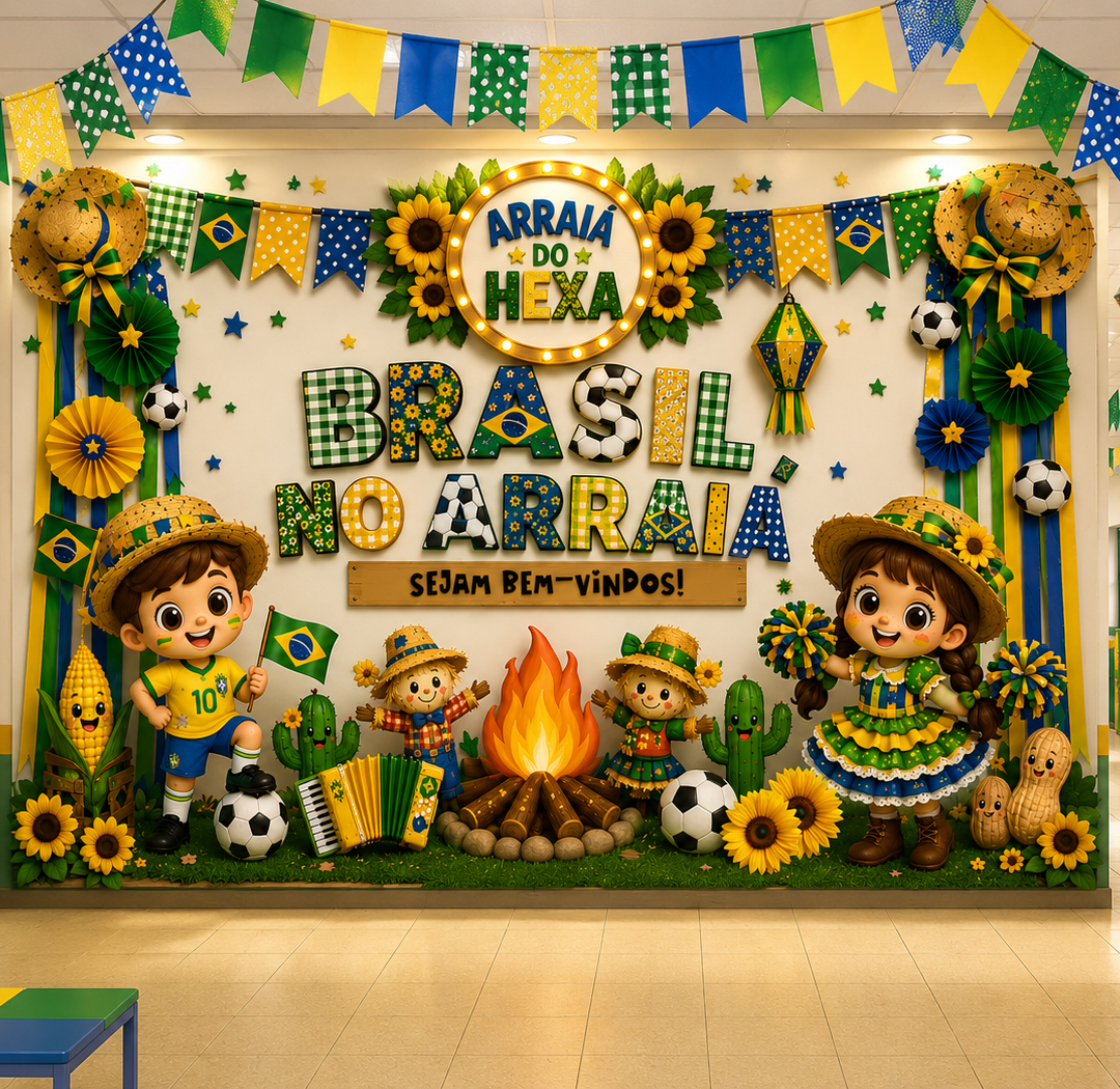 Painel Brasil no Arraiá