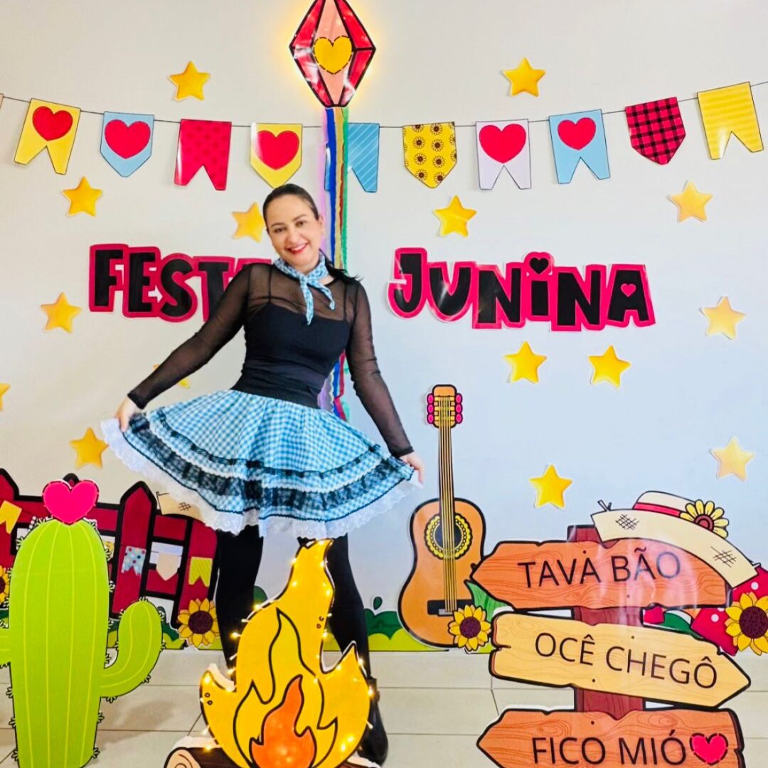 Painel Festa Junina: Fogueira Brilhante