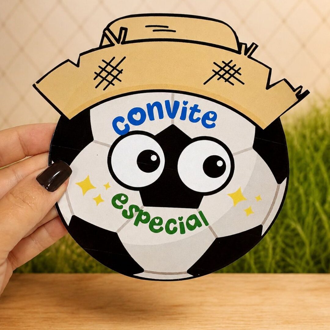 Convite Festa Junina - Tema Copa