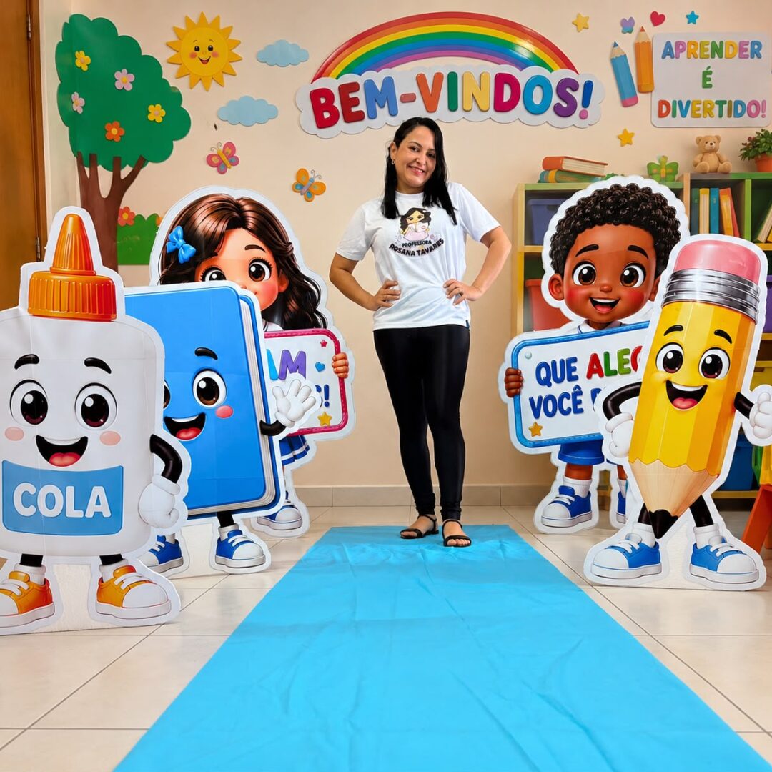 Tótens Gigantes Boas-Vindas Escola Encantada
