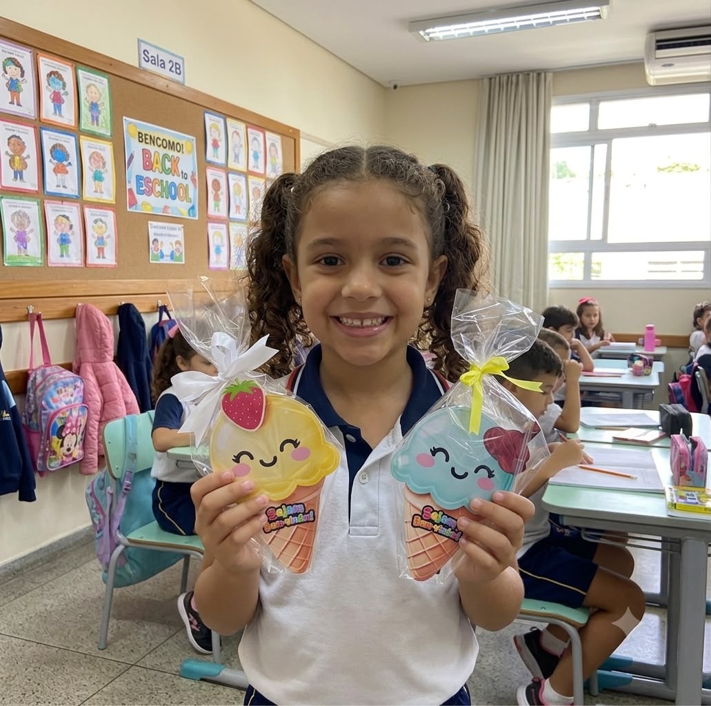 Lembrancinha Sorvete Volta Às Aulas