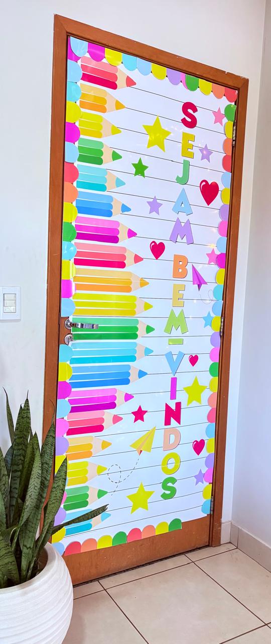 Painel Para Porta - Sejam Bem-Vindos Tema Lápis! - Imagem 3