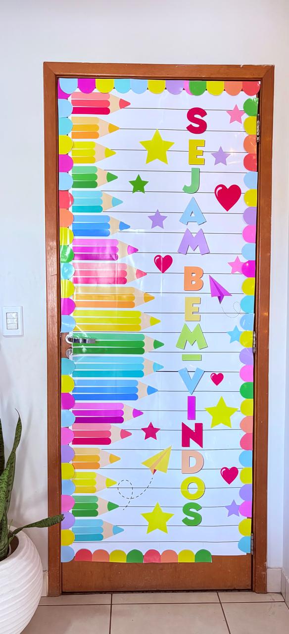 Painel Para Porta - Sejam Bem-Vindos Tema Lápis! - Imagem 4