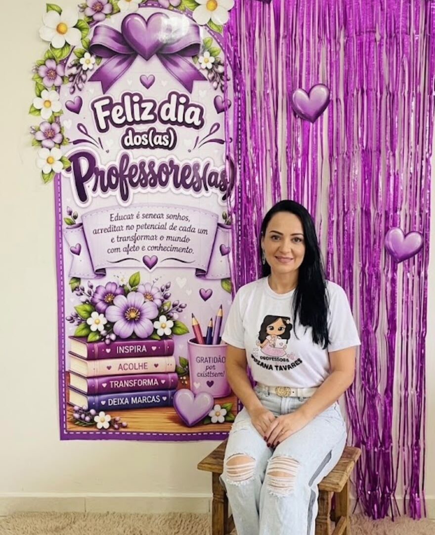 Painel Dia Dos Professores Flores Lilás