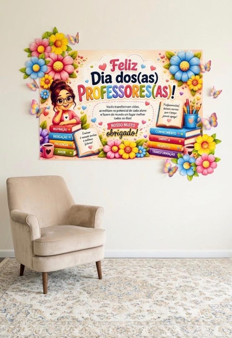 Painel Floral Dia Dos Professores